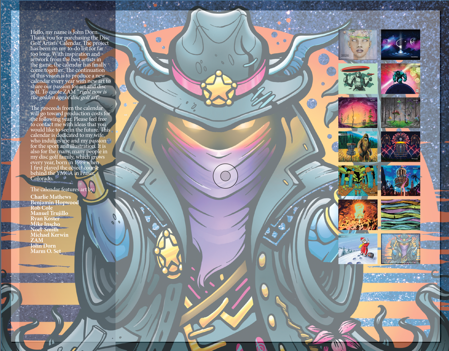 2026 Artists Disc Golf Calendar